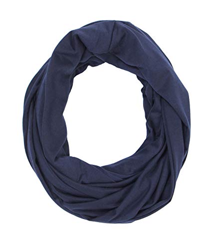 Nursing Scarves Breastfeeding Privacy Cover Infinity Scarf Soft, Navy Blue - color: Navy Blue