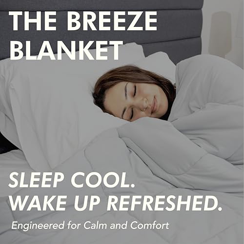 Plufl Breeze Blanket Cooling Comforter, Twin, 50" x 80", Cool Gray Bedding - size: Twin (50"x80")
