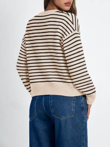 LILLUSORY Womens Lightweight Cardigan Cropped Knit Fall Cute Sweaters 2026 - color: Apricot Black, size: X-Small