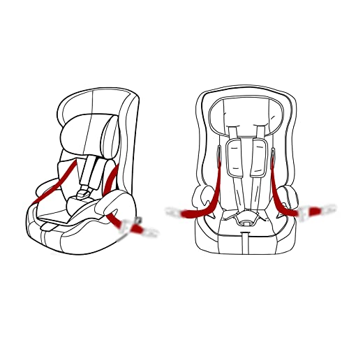 Car Fixing Strap Pad Pads Compatible with Universal Isofix Kids Seat Fixing Straps with Latch Interface Accessory Cover