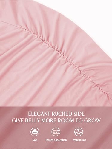 Glampunch Maternity Shirts Short & Long Sleeve Wrap Maternity Tops - color: 06-dark Pink, size: Medium