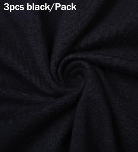 SUIEK Cotton Maternity Nursing Tank Tops with Shelf Bra Breastfeeding Camis - color: Black+black+black 3pack, size: Medium