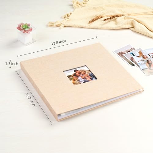 Mublalbum 12x12 Inch 3 Ring DIY Scrapbook Photo Album 40 Pages, Beige - color: Beige, size: 12x12 Inch 40 Pages