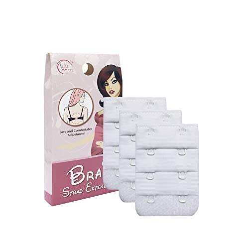 Bra Band Extender 2 Hook /3 Hook /4 Hook Bra Strap Extensions Breathing Room - 3 Pcs - color: 2 Hook-white