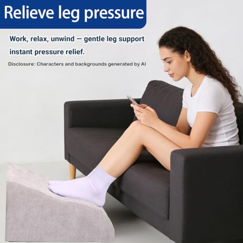 Foot Rest for Under Desk at Work, Ergonomic Under Desk Footrest with Washable Cover for Office, Home & Gaming Leg Elevation Pillow Light Gray - color: J-light Gray
