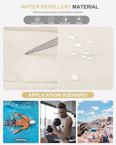 Weekender Bags for Women, Carry On Travel Duffle Bag with Shoe Compartment - color: A- Beige
