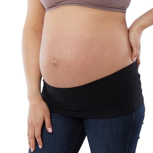 Ingrid & Isabel Basics Bellaband, Maternity Belly Band, Pants & Jeans Extender for Pregnancy & Postpartum - color: Black, size: Medium-Large, style: 1 Pack