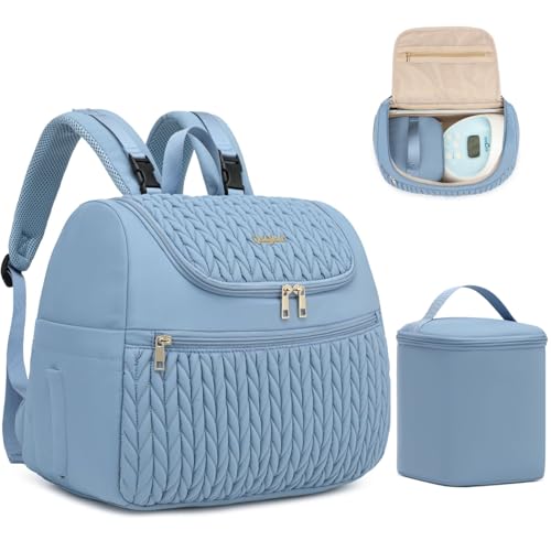 Qualyphant Breast Pump Bag for Spectra S1/S2 & Medela with Insulated Cooler - color: Blue
