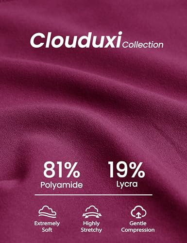 BAYDI Clouduxi Maternity Biker Shorts Over the Belly 6" - color: Magenta, size: Medium