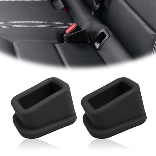 2Pcs Black Safety Belt Seat Buckle Protector Easy Access to The Buckles of Rear Seats Car Accessories Auto Safety Belt Guard Friendly to Kids and Passengers with Special Needs - color: Black