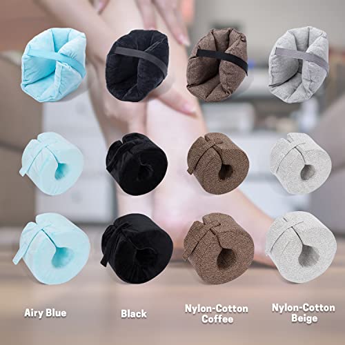 Foot Elevation Pillow Ankle Heel Protector Wedge Foot Support Cushion - color: Medium Beige