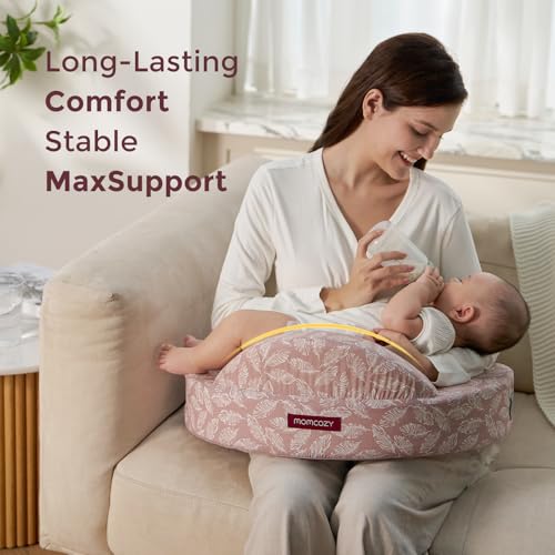 Momcozy Cozylite Nursing Pillow for Breastfeeding - Supportive Memory Foam - color: Cozylite -Light Pink