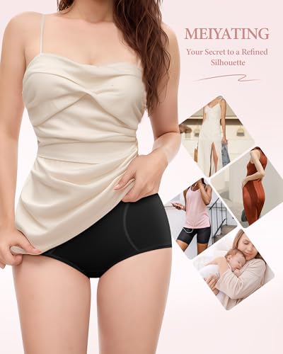Women's Underwear Pack High Waisted Compression Postpartum Panties - color: Black, size: XX-Large