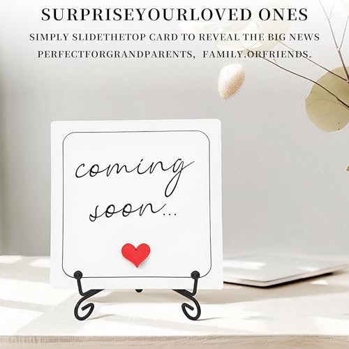 Baby Coming Soon Pregnancy Announcement Ultrasound Frame Keepsake Box Gift - color: white28