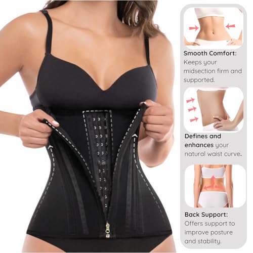 SILUET Women’s Powernet Waist Trainer – High Compression Adjustable Waist Shaper for Sculpting & Support - size: XX-Large