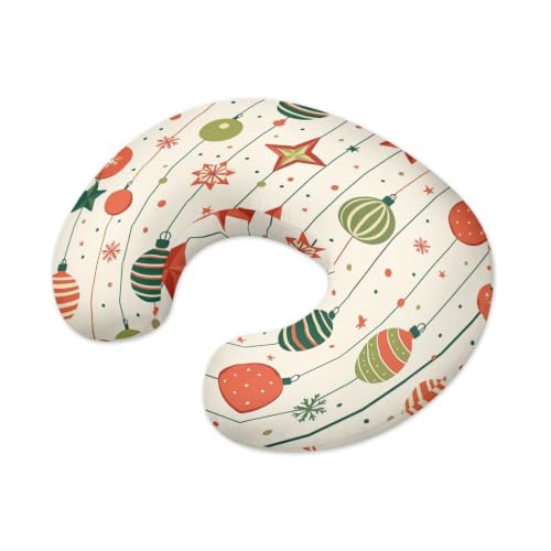 Christmas Ornaments Baby Nursing Pillow Cover for New Mon Newborn Neutral, Crescent-Shaped Breastfeeding Pillow Covers Breastfeeding Pillow Case Replacement - color: Christmas Ornaments, size: 1 pack
