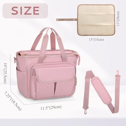 LUXJA Breast Pump Bag Compatible with Spectra S1 and S2, Pink - color: Pink