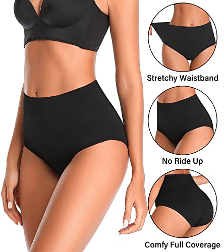 ASIMOON Womens Cotton Underwear Breathable Stretch Postpartum Panties Full Coverage Ladies Briefs Multipack - color: Style 1,5pack, size: X-Large
