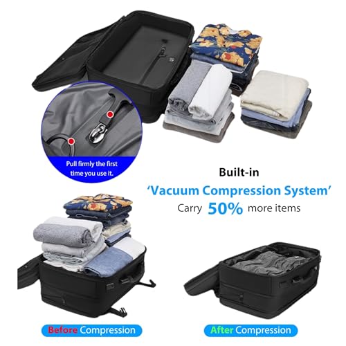70L Vacuum Travel Backpack, TSA Lock, Charging Port, Waterproof - size: 70L with Pump