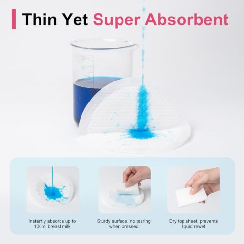 Disposable Nursing Pads, Super Absorbent, Breathable, Comfortable 3D Design (60 PCS) - size: 60 PCS