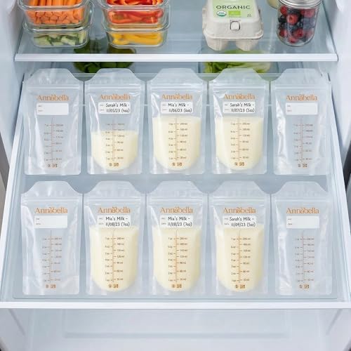 Annabella Breast Milk Storage Bags 50-Pack - BPA Free, Double Seal