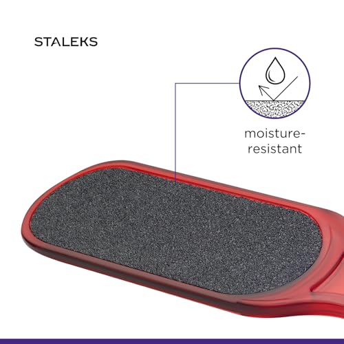 STALEKS Classic 10 Coarse Foot File for Callus & Rough Skin, 60/80 Grit - color: Red