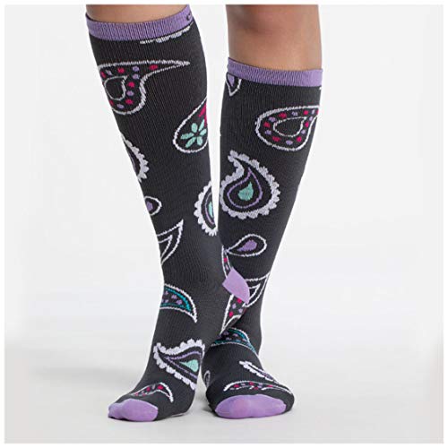 Cherokee Legwear Compression Socks for Women 10-15 mmHg (1-Pair Pack) - color: Neon Hearts, size: Extra Wide