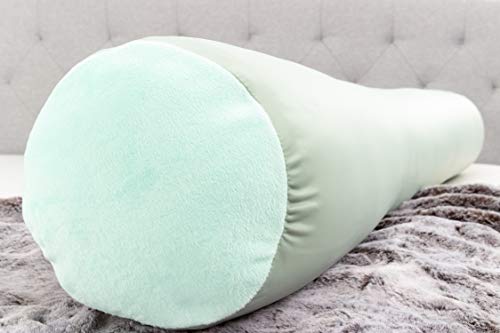Microbead Body Pillow, Side Sleeping & Pregnancy, 48x8 in, Cadet Grey - color: Cadet Grey, size: Pillow & Cover