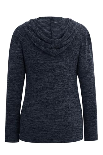 Smallshow Women's Nursing Tops Long Sleeve Breastfeeding Hoodie - color: Denim Blue, size: Large