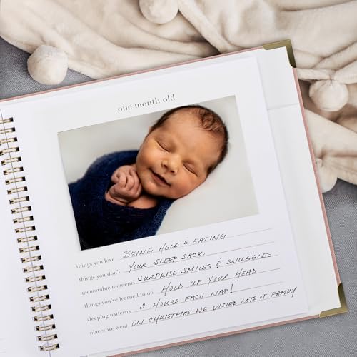 Keepsake Baby Memory Book for Boys and Girls - Timeless First 5 Year Book - color: Pink