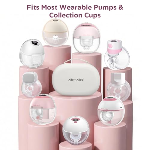 MomMed Breast Pump Carrying Case, Hard Shell Protective Storage Bag for MomMed Wearable Pumps & Cozy, Water-Resistant & Portable Breast Pump Case with Interior Strap