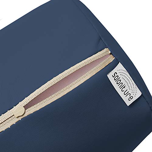 Saloniture Full Round Massage Table Bolster Pillow Pad - 26 x 6 Inch - Blue - color: Blue
