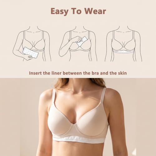 3 Pcs Sweat Pads for Bras, Bra Liners, 27 Inch Bra Liners for Sweat