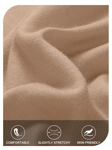MEROKEETY Women's Summer Casual Tshirt Dress Short Sleeve Maxi Long Dresses - color: Sand, size: Large