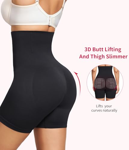 Gotoly Women Tummy Control Shapewear High Waisted Butt Lifting Shapewear - color: Black, size: Medium