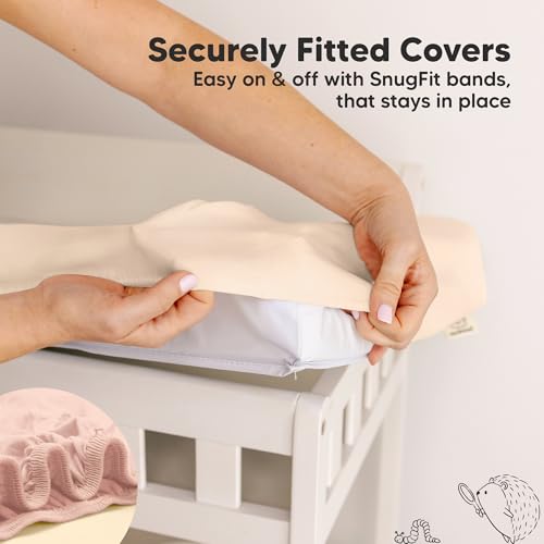 2-Pack Baby Changing Pad Cover for Girl, Boy, 34x18 (Cameo) - color: Cameo, size: Viscose derived from Bamboo