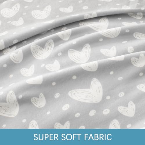 Pregnancy Pillow Cover U-Shaped (ONLY Pillowcase), Grey Hearts Print - color: Grey Hearts, size: Detachable U-Shape