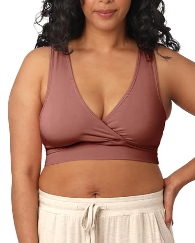Kindred Bravely French Terry Racerback Nursing & Sleep Bra, Maternity Bra - color: Redwood, size: Small