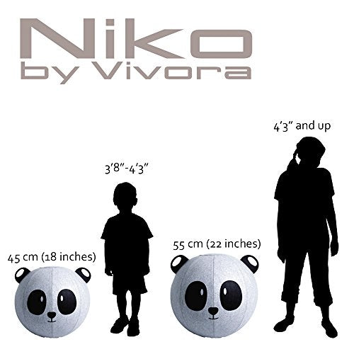 Vivora Niko Children's Anti Burst Inflatable 18 Inch Spherical Bounce Exercise Ball Ergonomic Chair, Panda Bear