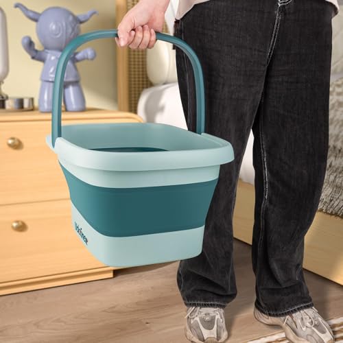 Collapsible Foot Bath Basin, Foot Tub for Soaking Feet w/Massage Acupoint - color: Green