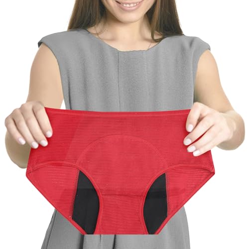 Hellove Womens Cotton Mesh Period Panties Menstrual Leak Proof Underwear Incontinence Protective Briefs(H-9-4-1,Medium) - color: H-9-4-1, size: Medium