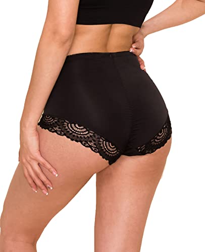 Barbra Lingerie Womens Briefs Underwear Tummy Control Panties S-Plus Size 4 Pack Girdle Panty - size: 4X-Large Plus