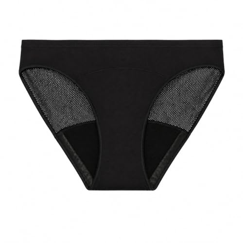 THINX Active Mesh Bikini Period Underwear for Women - color: Black, size: 4X