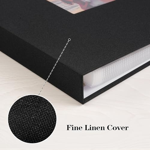 Mublalbum 8.5x11 Inch 3 Ring DIY Scrapbook Photo Album 80 Pages,Black - color: Black