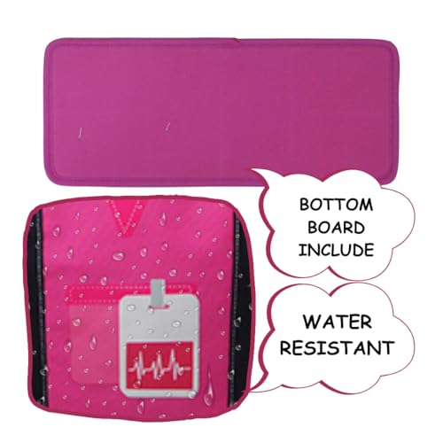 NGIL Work Tote Bag with Exterior Pockets - color: Hot Pink Nurse Life