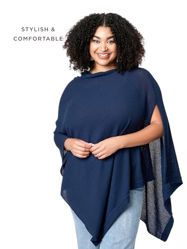 We are Amma | The Cocoon™ - Newborn Essentials Must Haves: Nursing Cover for Breast Feeding Essentials | Nursing Sweater Used as Breastfeeding Cover (Navy, Plus Size) - color: Navy, size: Plus Size