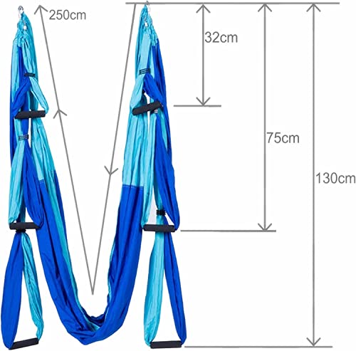 Aerial Yoga Swing Set, Ultra Strong Hammock Trapeze Extension, Antigravity Ceiling Hanging Sling Inversion Exercises - color: Black