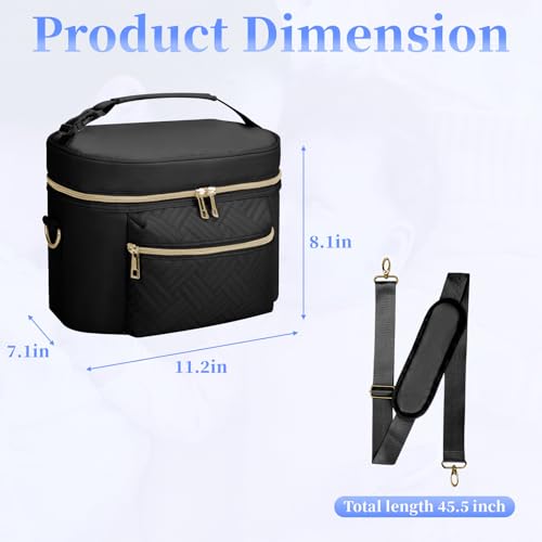 GDNasist Wearable Breast Pump Bag, Pumping Bag with Mat & Shoulder Strap - color: Black