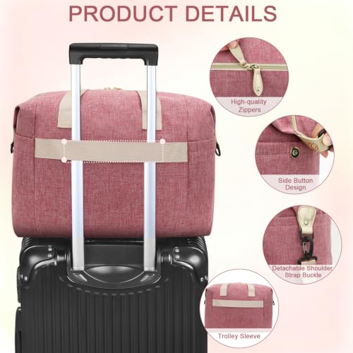 Pritent Diaper Bag Tote Waterproof Maternity Baby Bags with Pacifier Case - color: Red, size: Large