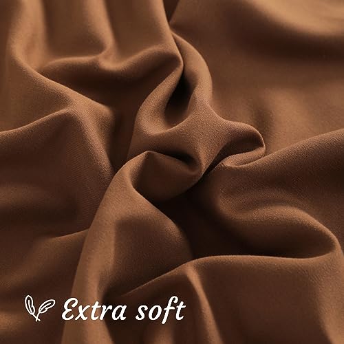 NTBAY Body Microfiber Pillowcases, Set of 2, Brown - color: Brown, size: Body (20"x54")